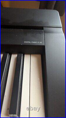 Yamaha P45 Weighted Action Digital Piano, Case & Stand, Good Condition (88 Keys)