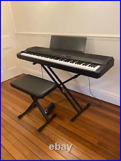 Yamaha clavinova pf p-100 stage piano with stool, pedal and flight case